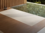 Receveur de douche, avec position évacuation à vingt centimètre du bord, L. 180 à 200 x l. 65 à 100 cm, résine pleine masse anti glissante PN24, Garantie 5 ans, Livraison offerte
